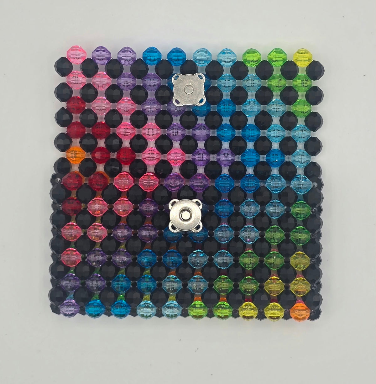 Rainbow Beaded Wallet - Made in HTX